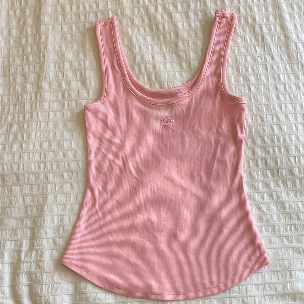 Juicy Couture Light Pink Ribbed Tank Top
